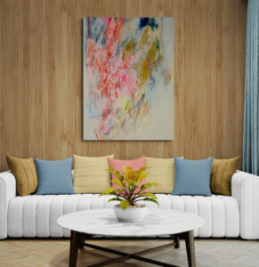 Carol Barber's large painting insitu